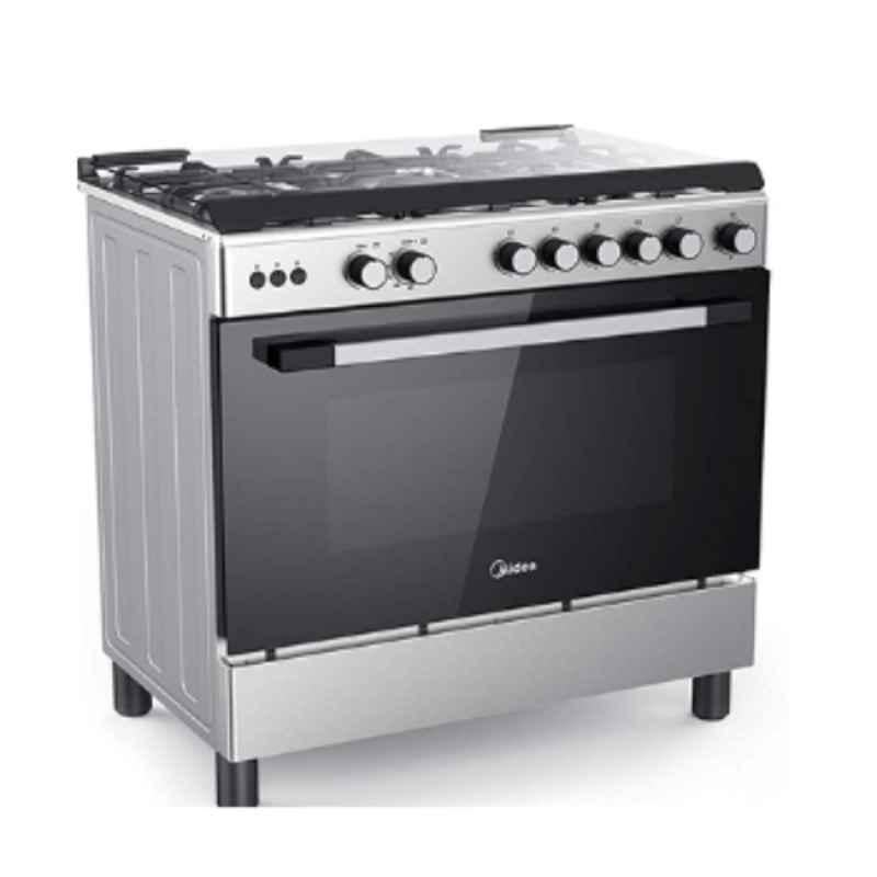 Midea 90x60cm 5 Burner Stainless Steel Gas Cooking Range, LME95028FFD