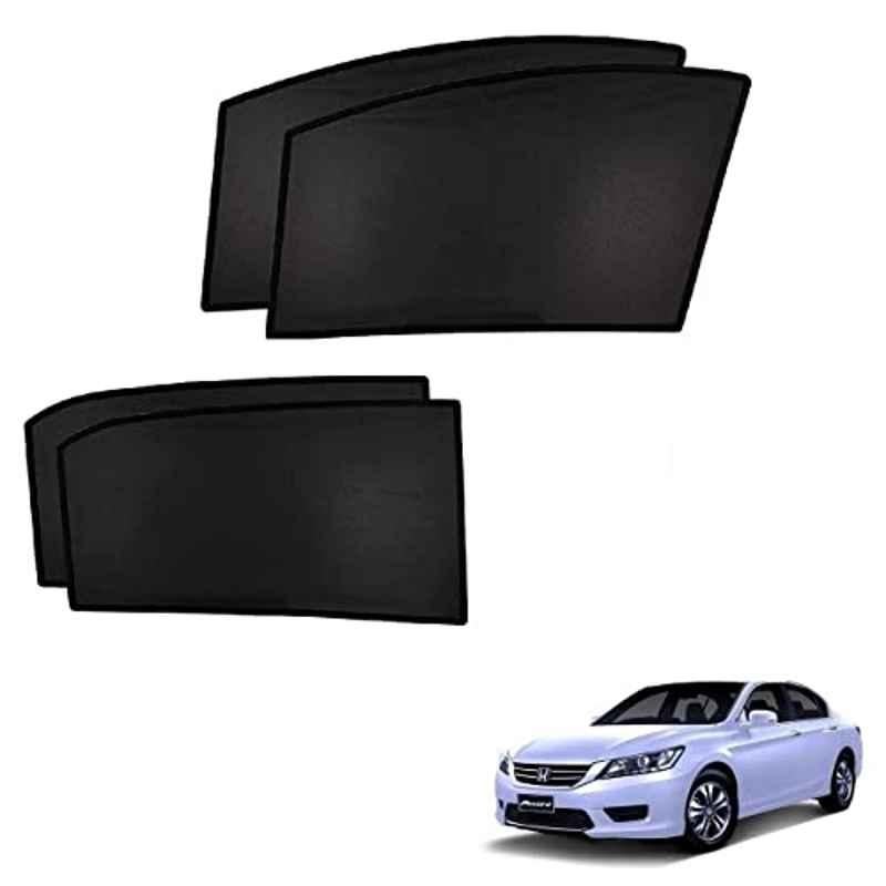 Kozdiko 4 Pcs Custom Fit Non Magnetic Curtains Mesh Car Sun Shade Set for Honda Accord