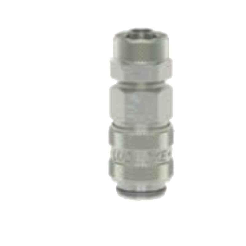 Ludecke ESM6TQO 6x8mm Straight Through Mini Quick Plain Squeeze Nut Connect Coupling