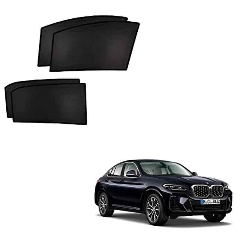 Kozdiko 4 Pcs Custom Fit Non Magnetic Curtains Mesh Car Sun Shade Set for BMW X4