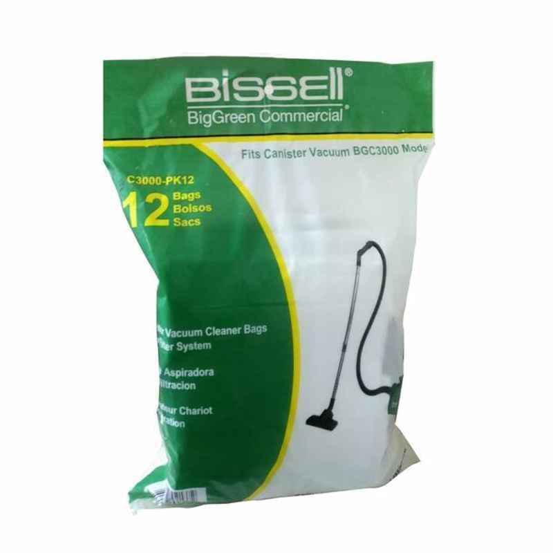 Bissell Paper Vacuum Bag, C3000-PK12, 2-ply, 12 Pcs/Pack