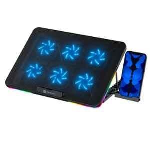 Portronics My Buddy Air Black RGB Lit Cooling Pad for Gaming Laptops, POR 1896