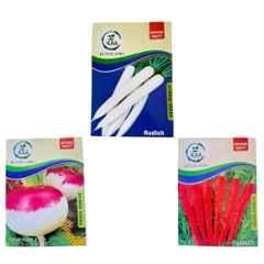 Kuntal Agro 60g 3-in-1 Carrot, Radish & Turnip Hybrid Vegetable Seeds Set