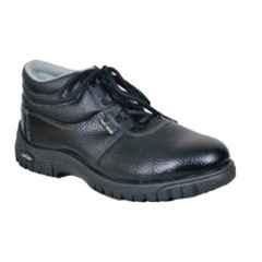 Safe Ride Eco Synthetic Leather Steel Toe Black Safety Shoes, Size: 10