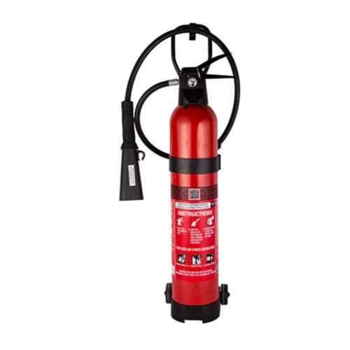 Black Mild Steel Co2 Fire Extinguisher Trolley, For Industrial