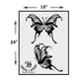 Kayra Decor 16x24 inch PVC Butterfly Wall Design Stencil, KHS369