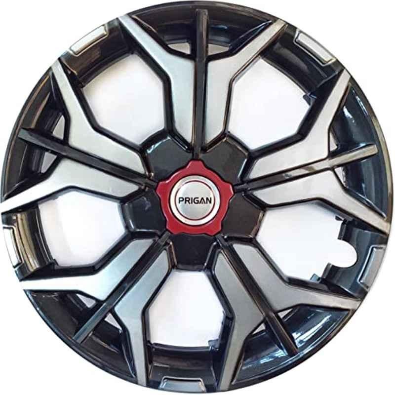 Buy Prigan Polypropylene Black, Silver 16 Inch Wheel Cover For