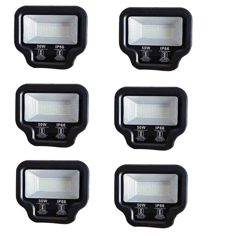 A-Star 50W IP66/67 Cool White Economical LED Flood Light (Pack of 6)