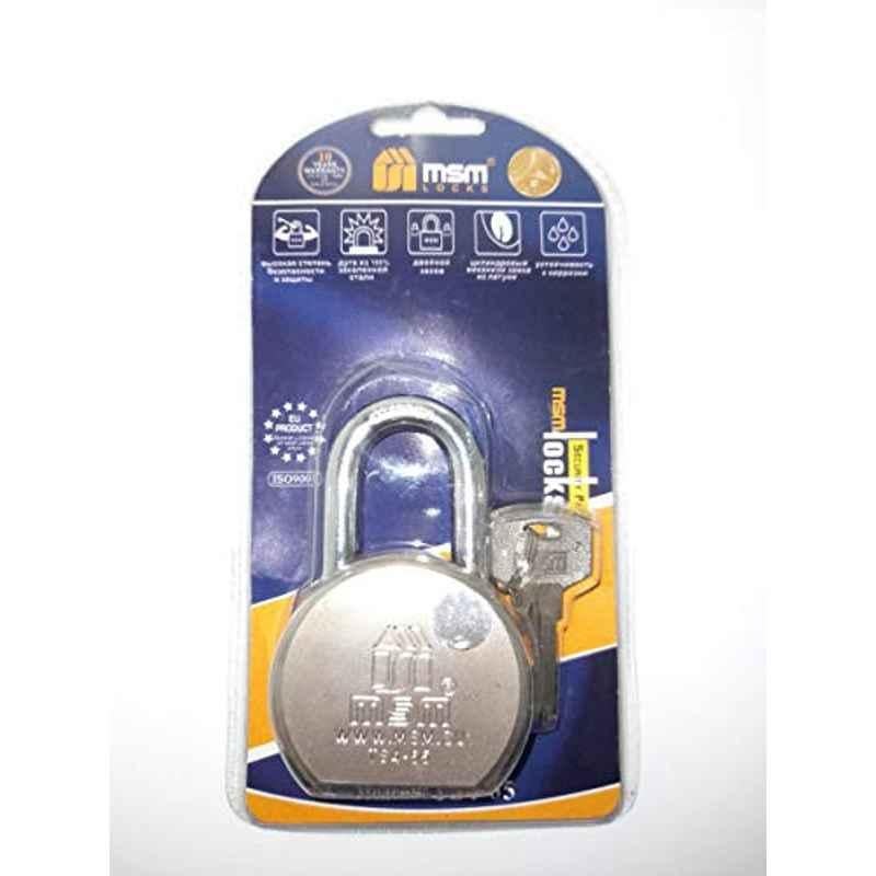 MSM 65mm Brass Spanish Security Pad Lock with 3 Keys