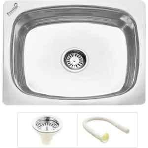 Prestige 18x16x6 inch Stainless Steel 304 Silver Single Bowl Kitchen Sink, 13-0102-01