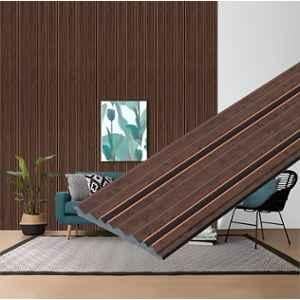Plantex 22 Sqft 5 inchx8ft Chestnut Gold Charcoal 3D Wall Panel for Interior Decor (Pack of 7)