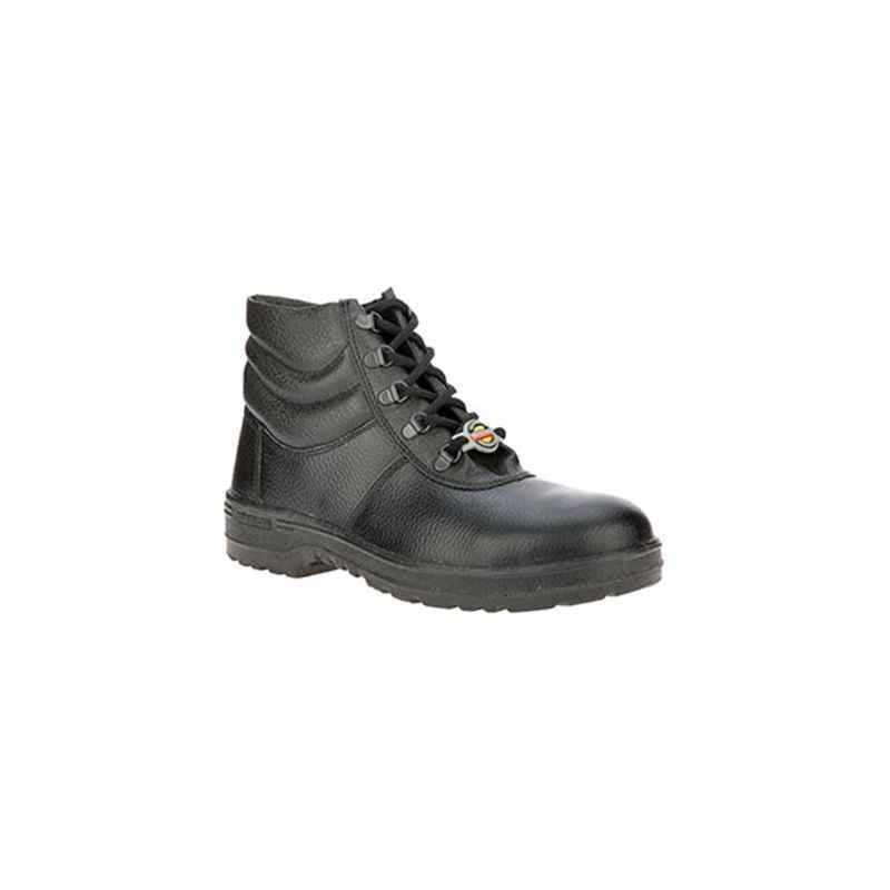 Liberty 7198-02 Warrior Steel Toe Black Work Safety Shoes, Size: 4
