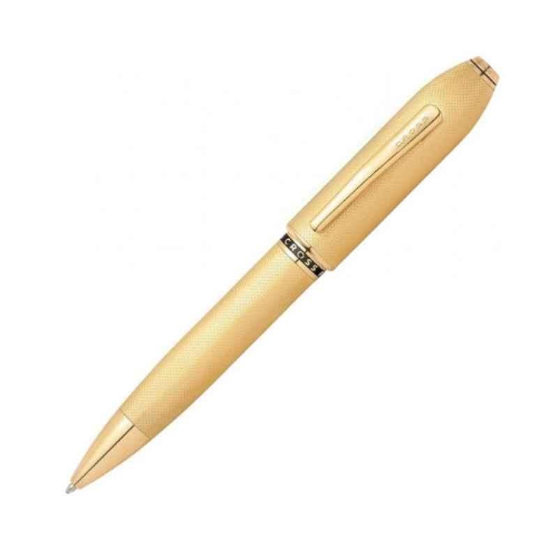 Cross Peerless 125 Black Ink 23KT Gold Plated Ballpoint Pen, AT0702-4