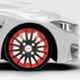 Prigan 4 Pcs 14 inch Black & Red Press Fitting Wheel Cover Set for Honda Brio