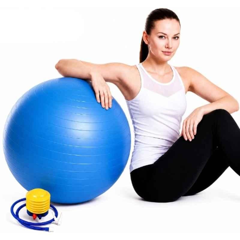 Shopeleven 55cm 150kg PVC Blue Exercise Gym Ball with Pump