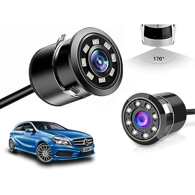 Auto Pearl 8 LED Black Waterproof & Shockproof HD Night Vision Car Reverse Parking Camera for Mercedes Benz A180