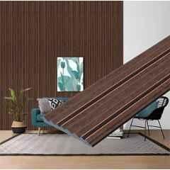 Plantex 32 Sqft 5 inchx8ft Charcoal Chestnut Gold 3D Wall Panel for Interior Decor (Pack of 10)