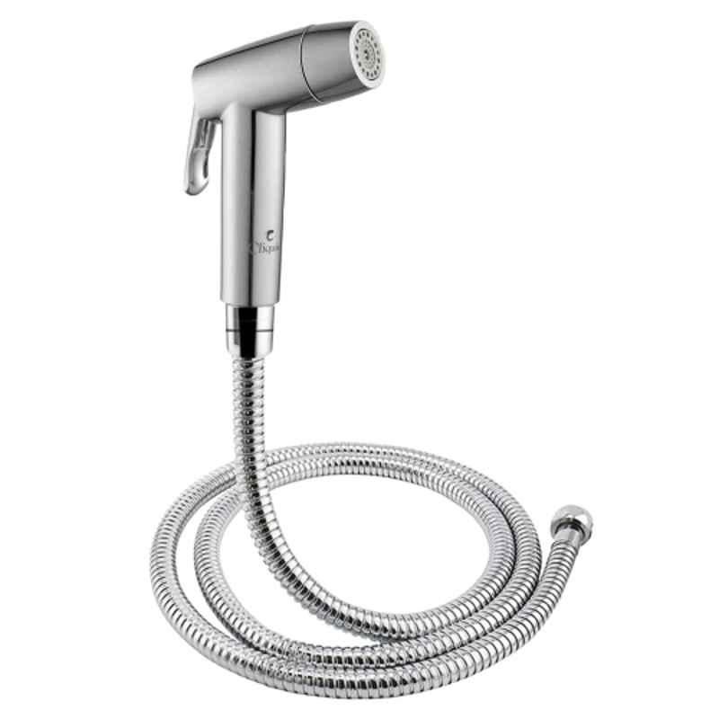 Cliquin Signature ABS Chrome Wall Mounted Health Faucet with SS-304 1.5m Flexible Shower Tube, KSHF2211