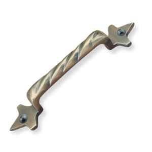 Mix & Match Twisted 6 inch Cast Iron Brass Antique Finish Cabinet Pull Handle for Wardrobe, Cupboard & Window