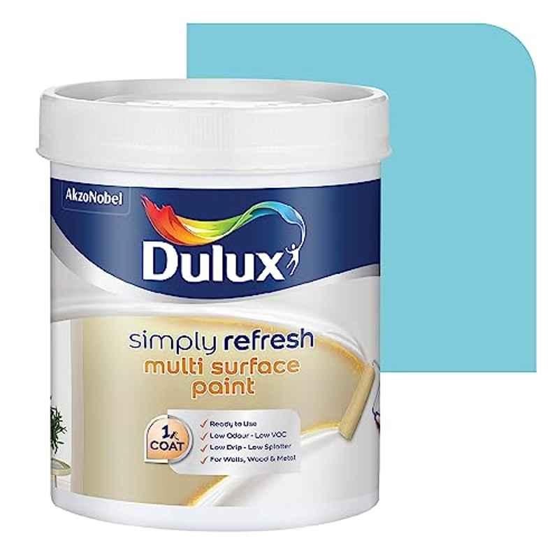 Dulux Simply Refresh 1L Clear Sky DIY Multi Surface Washable Paint with Soft Sheen Finish, 48BG 54/244