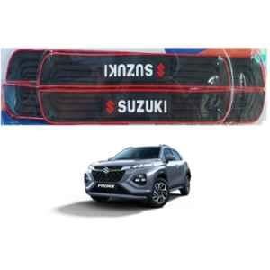 SureStrive 4 Pcs PVC & Rubber Black Car Door Sill Plate Set for Maruti Suzuki FronX All Model