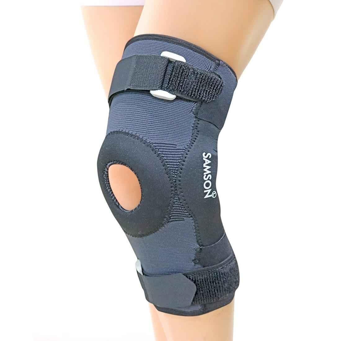 Buy Samson Deluxe NE-0611 Black Hinged Knee Cap with Open Patella Gel Pad,  Size: XL Online At Best Price On Moglix