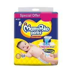 Mamy Poko 64 Pcs Extra Absorb Diapers Pant Packet, Size: Small