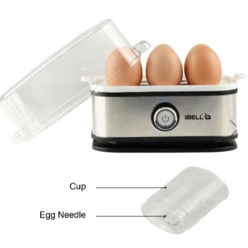iBELL 210W Stainless Steel Egg Boiler with 6 Egg Tray, IBLEG006Y