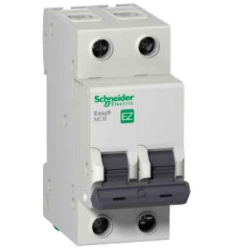 Schneider Easy9 6A 230V 2 Pole Grey Curve C Miniature Circuit Breaker, EZ9F56206