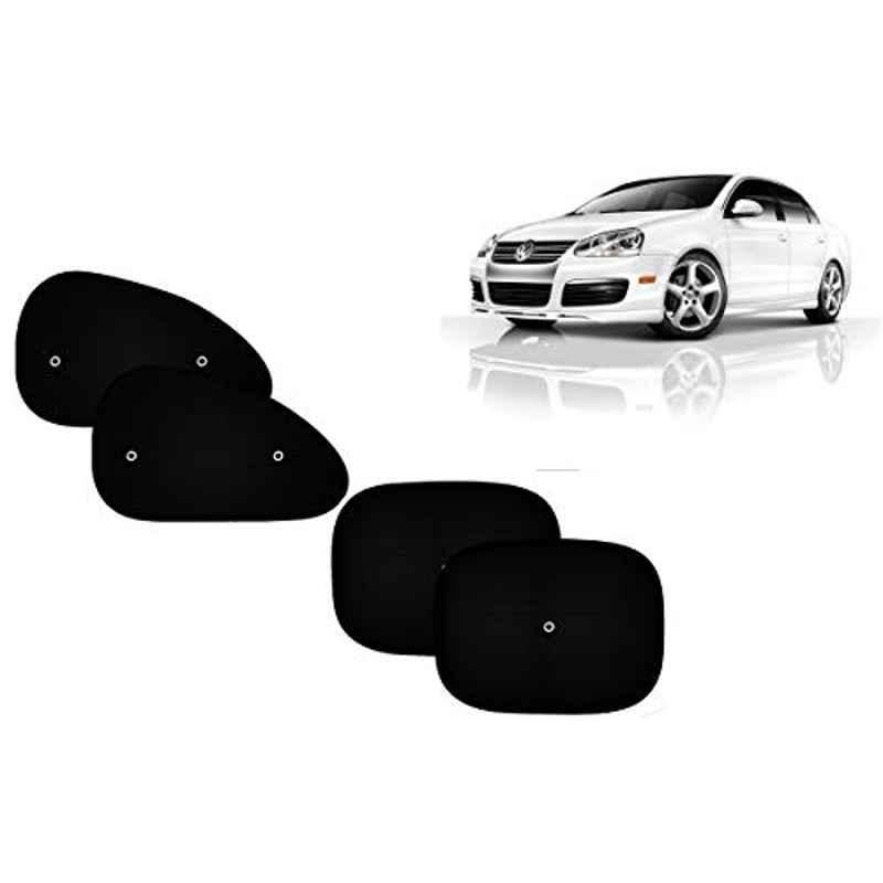Auto Pearl 4 Pcs PVC & Mesh Black Window Side Sun Shade Set for Volkswagen Jetta