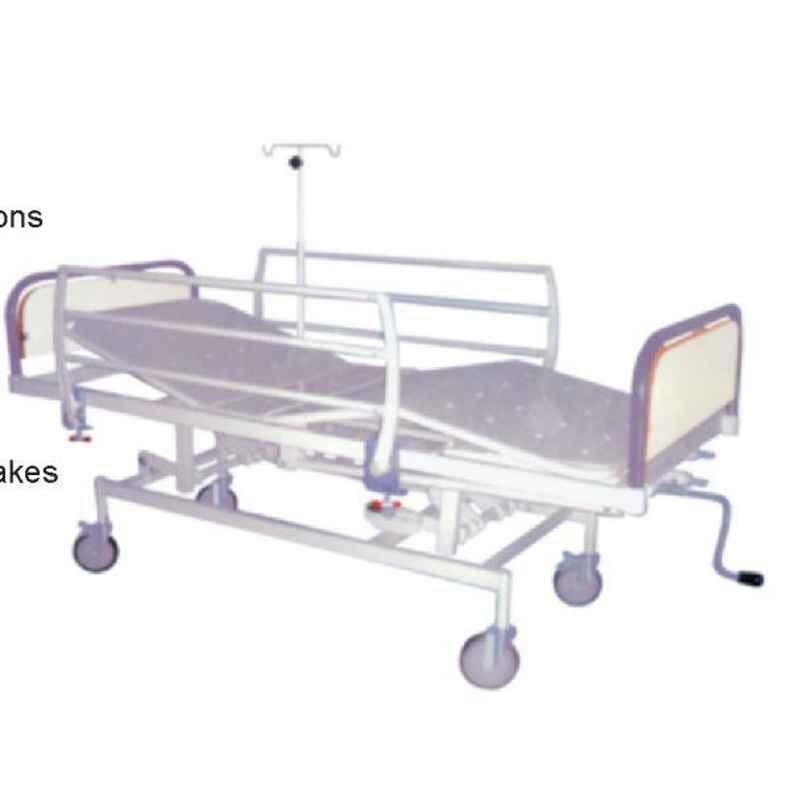 Aar Kay 210x90cm Mechanically ICU Bed with Laminated Panels & Adjustable Height