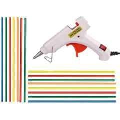 Gunstick 20W White Glue Gun with 15 Pcs Fluorescent Glue Sticks