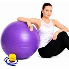 Shopeleven 150kg 85cm PVC Purple Exercise Gym Ball with Pump