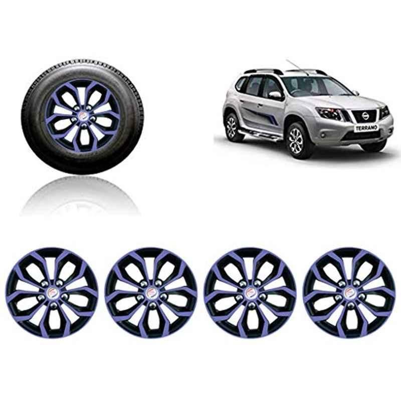 Auto Pearl 4 Pcs 15 inch ABS Violet & Black Car Wheel Cover Set for Mahindra Xylo