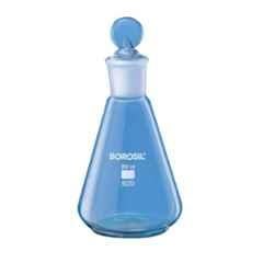 Borosil 25ml Narrow Mouth Erlenmeyer Conical Flask with I/C Stopper, 5020009