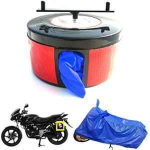 Bike Blazer Blue Nylon Taffeta Universal Size Semi Automatic Bike Body Cover for Bajaj Pulsar 150, 180, Platina, Discover, Vikrant & CT 100