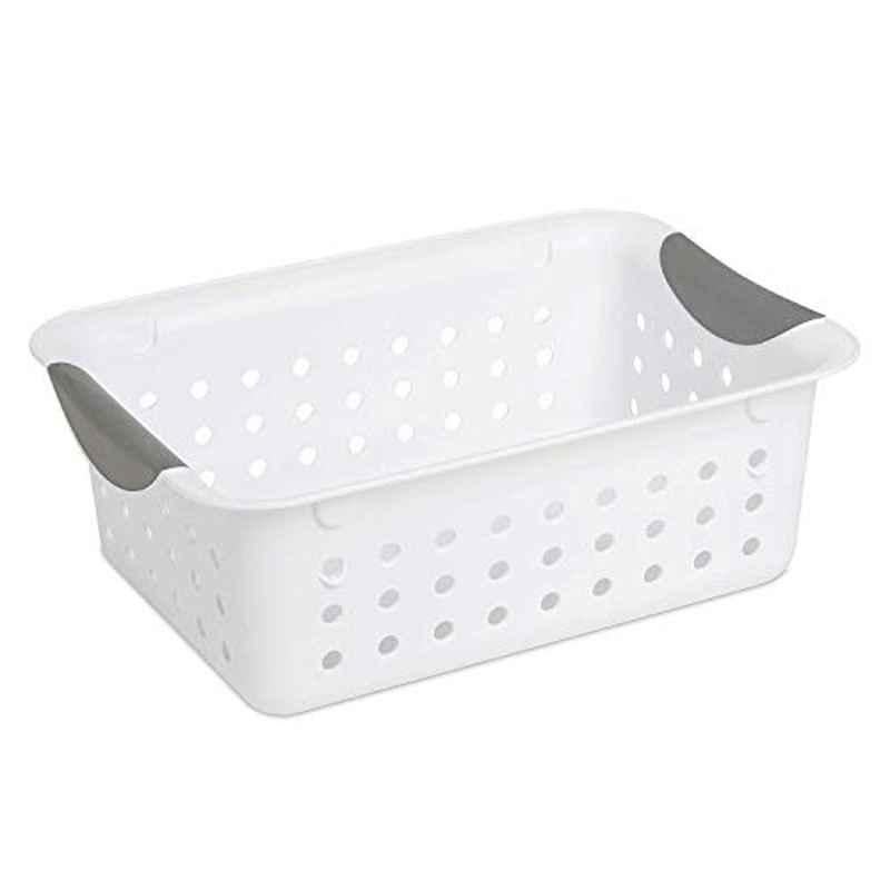 Sterilite 16228012 Plastic White Ultra Basket, Size: Small