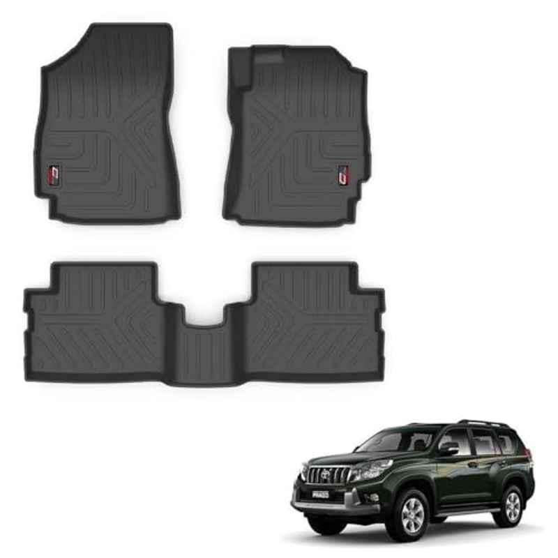 Kozdiko Thermoplastic Polyolefins 3D Life Long Car Floor Mat Set for Toyota Land Cruiser Prado