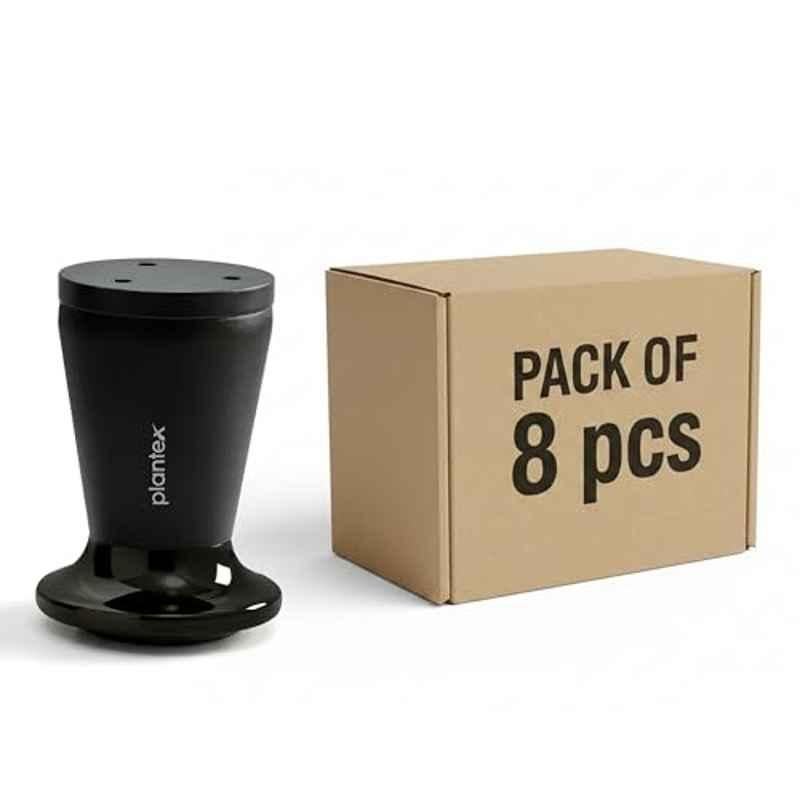 Plantex 3 inch Aluminium Black Sofa Legs with Rubber Grip, DTS-87 (Pack of 8)