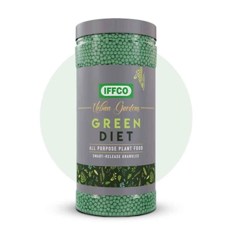 IFFCO Urban Gardens- Green Diet- 1kg Organic Plant Food For Potted Indoor & Outdoor plants, Balanced Macro & Micro Nutrients, Slow-Release Granules