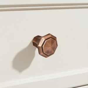 Plantex Knobs for Drawer/Octagon Shape Drawer Knobs/Knobs for Cabinets/Pull-Push Knobs for Kitchen/Bedroom Drawer DTK-302, Antique Copper