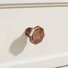 Plantex Knobs for Drawer/Octagon Shape Drawer Knobs/Knobs for Cabinets/Pull-Push Knobs for Kitchen/Bedroom Drawer DTK-302, Antique Copper