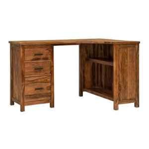 The Attic 130x75x75cm Sheesham Wood Honey Illinoi Study Table, KL-1743