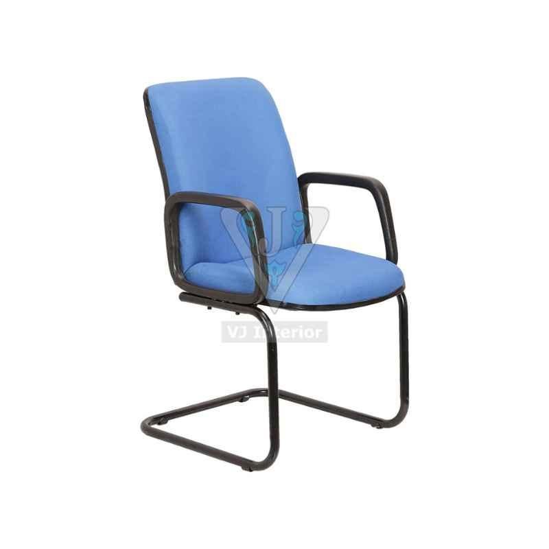 VJ Interior 19x19 inch Blue Fixed Base Fabric Medium Back Chair, VJ-1117