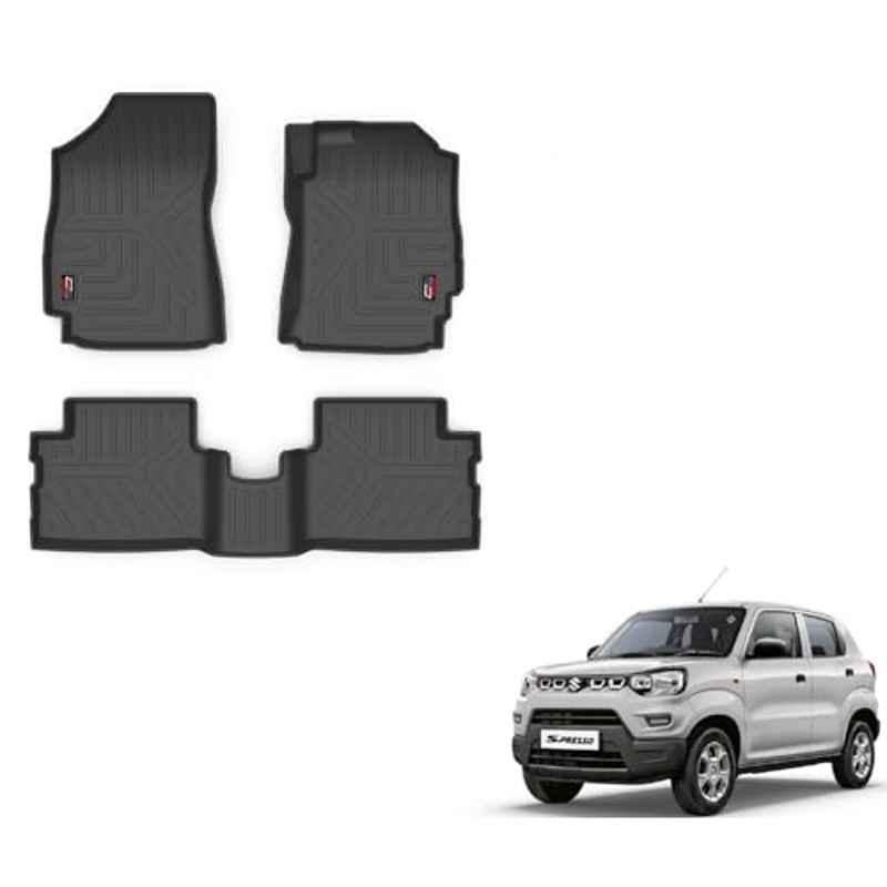 Kozdiko Thermoplastic Polyolefins 3D Life Long Car Floor Mat Set for Maruti Suzuki S-Presso