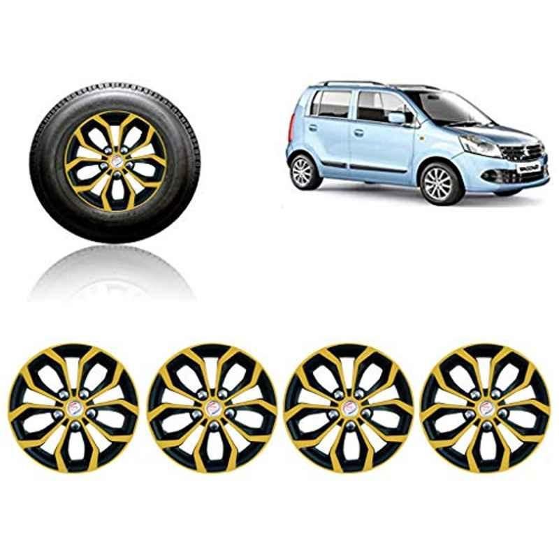 Auto Pearl 4 Pcs 13 inch ABS Golden & Black Car Wheel Cover Set for Maruti Suzuki WagonR New