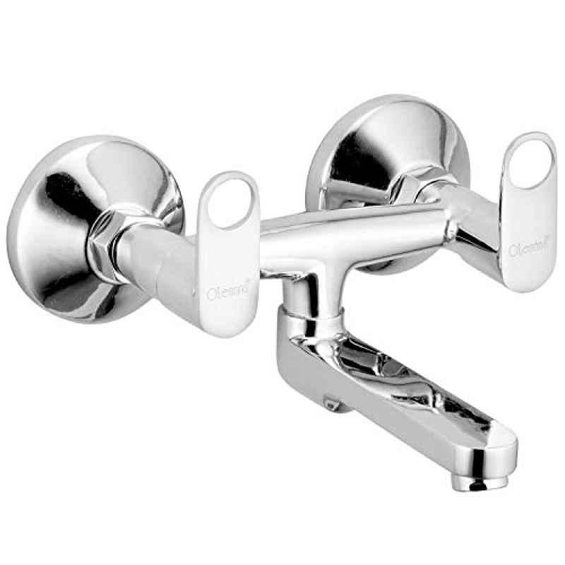 Oleanna Prime Brass Silver Chrome Finish Non Telephonic Wall Mixer