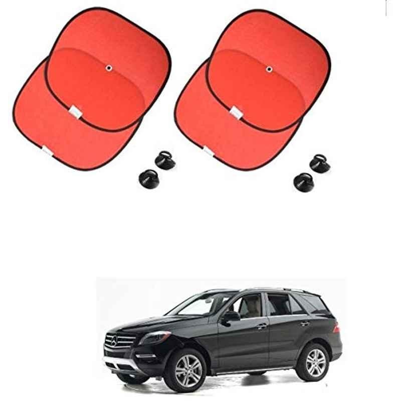 Kozdiko 4 Pcs Nylon & Metal Red Car Window Sun Shade Set for Mercedes Benz M-Class