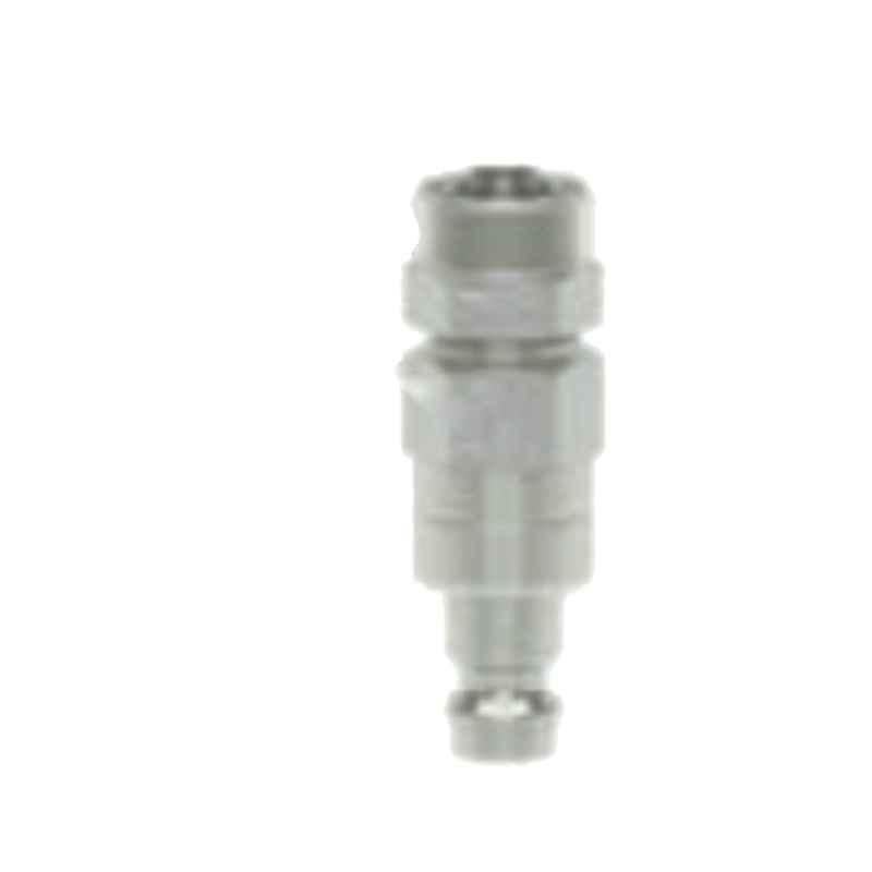 Ludecke ESMN6SQAB 6x8mm Double Shut Off Mini Quick Plated Plug with Squeeze Nut Connect Coupling