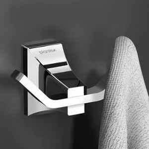 Plantex Robe Hook for Bathroom/Pure Brass Clothes Hanging Hook/Hook for Wall/Bathroom Accessories APS-DL-01, Chrome